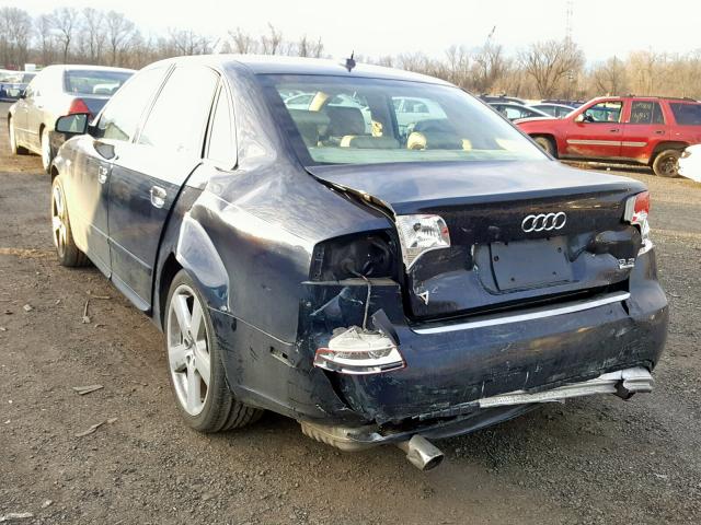 WAUDH78E58A159425 - 2008 AUDI A4 3.2 QUA BLUE photo 3