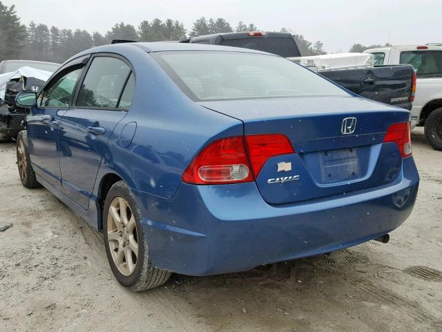 1HGFA16537L031270 - 2007 HONDA CIVIC LX BLUE photo 3