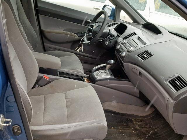 1HGFA16537L031270 - 2007 HONDA CIVIC LX BLUE photo 5