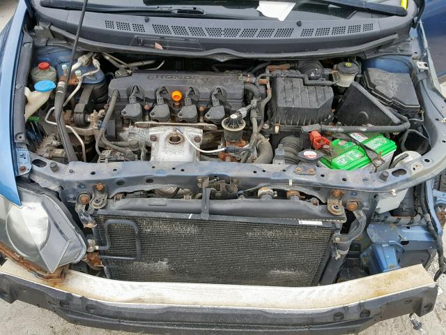 1HGFA16537L031270 - 2007 HONDA CIVIC LX BLUE photo 7