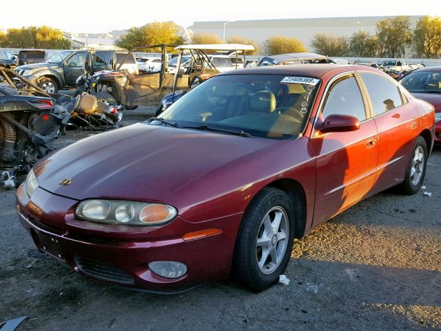 1G3GR64H914107968 - 2001 OLDSMOBILE AURORA BURGUNDY photo 2