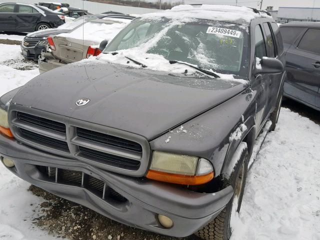 1B4HR38N02F178272 - 2002 DODGE DURANGO SP GRAY photo 2