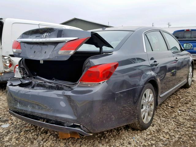 4T1BK3DB4BU430752 - 2011 TOYOTA AVALON BAS CHARCOAL photo 4