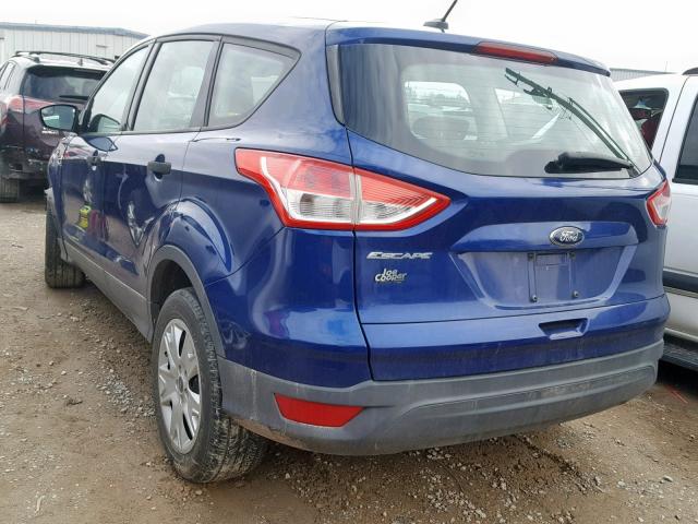 1FMCU0F79DUC61398 - 2013 FORD ESCAPE S BLUE photo 3