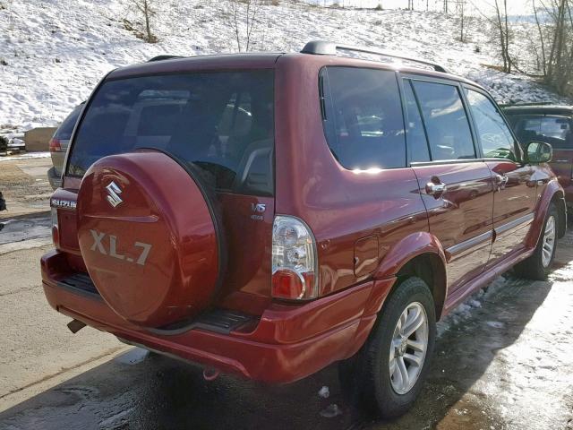 JS3TX92V154109302 - 2005 SUZUKI XL7 EX RED photo 4