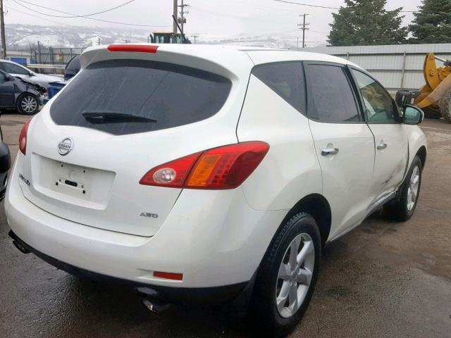 JN8AZ1MW1AW107852 - 2010 NISSAN MURANO S WHITE photo 4