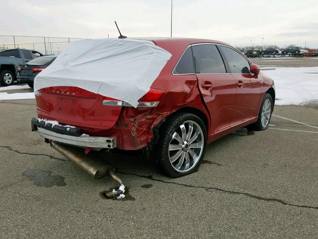 4T3ZA3BB9AU030261 - 2010 TOYOTA VENZA BASE RED photo 4