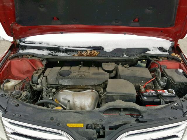 4T3ZA3BB9AU030261 - 2010 TOYOTA VENZA BASE RED photo 7