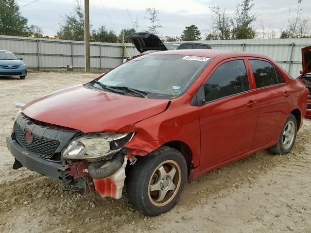 1NXBU40E29Z032093 - 2009 TOYOTA COROLLA BA RED photo 2