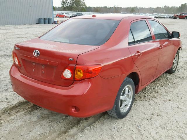 1NXBU40E29Z032093 - 2009 TOYOTA COROLLA BA RED photo 4