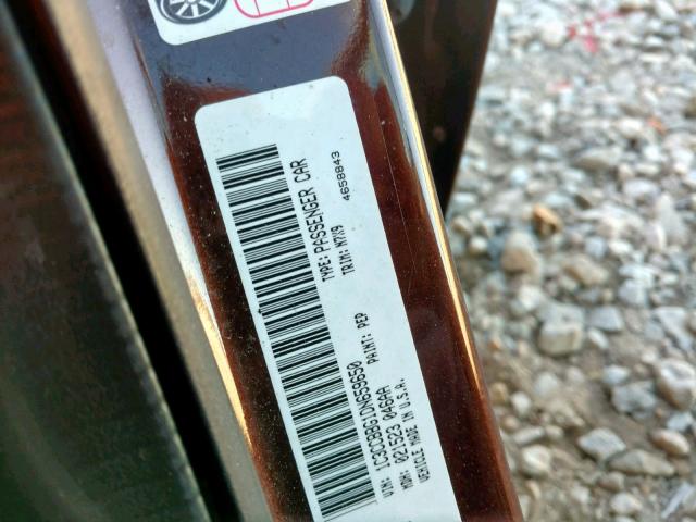 1C3CCBBG1DN659650 - 2013 CHRYSLER 200 TOURIN Бордовый фото 10