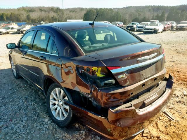 1C3CCBBG1DN659650 - 2013 CHRYSLER 200 TOURIN Бордовый фото 3