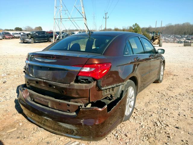 1C3CCBBG1DN659650 - 2013 CHRYSLER 200 TOURIN Бордовый фото 4