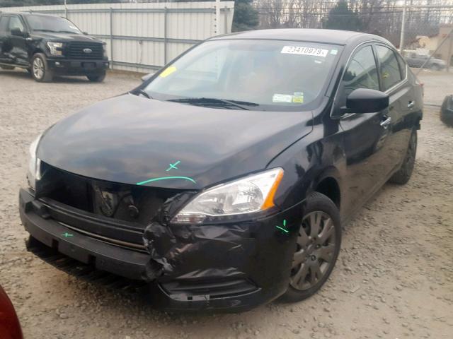 3N1AB7AP0EL667103 - 2014 NISSAN SENTRA S BLACK photo 2