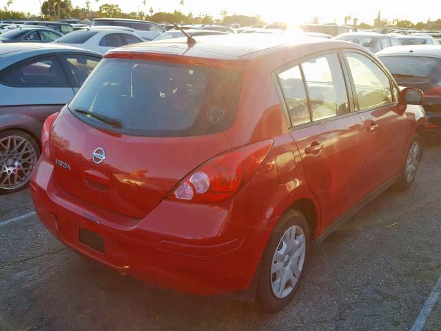 3N1BC1CP7BL498916 - 2011 NISSAN VERSA S RED photo 4