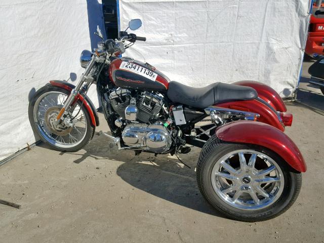 1HD1CT3317K405574 - 2007 HARLEY-DAVIDSON XL1200 C BURGUNDY photo 9