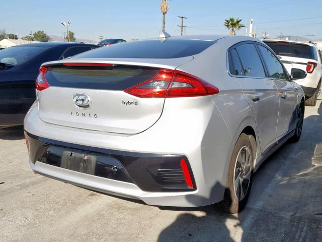 KMHC75LC1HU024092 - 2017 HYUNDAI IONIQ SEL SILVER photo 4