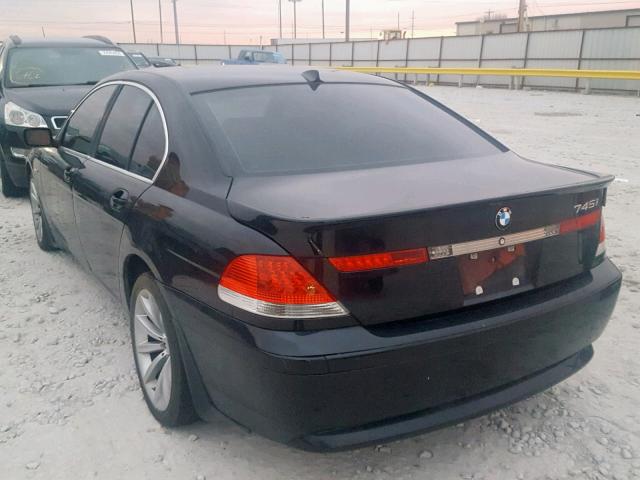 WBAGL63462DP56285 - 2002 BMW 745 I BLACK photo 3