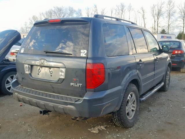 2HKYF18555H572523 - 2005 HONDA PILOT EXL GRAY photo 4