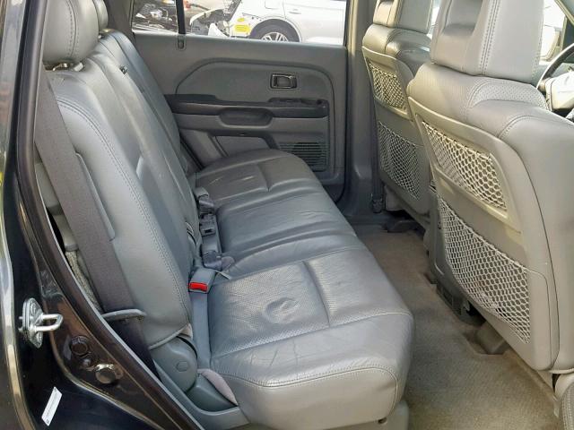 2HKYF18555H572523 - 2005 HONDA PILOT EXL GRAY photo 6