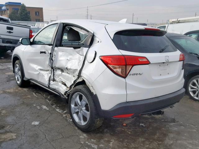 3CZRU6H58GM720663 - 2016 HONDA HR-V EX WHITE photo 3