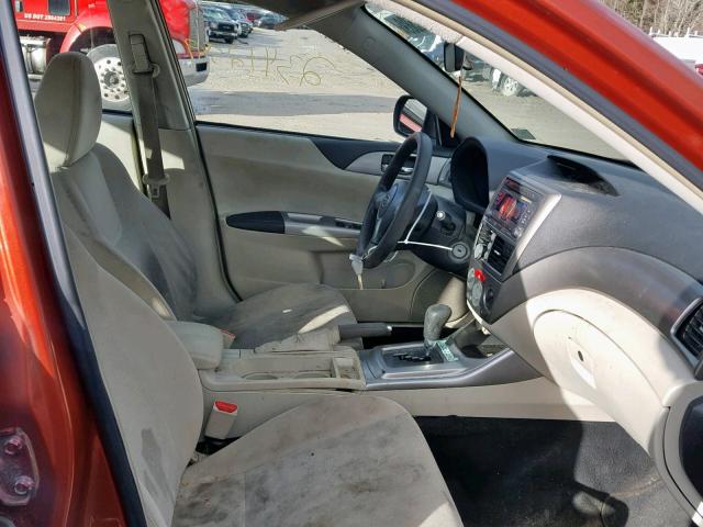 JF1GE61629H517911 - 2009 SUBARU IMPREZA 2. Қызғылт сары фото 5