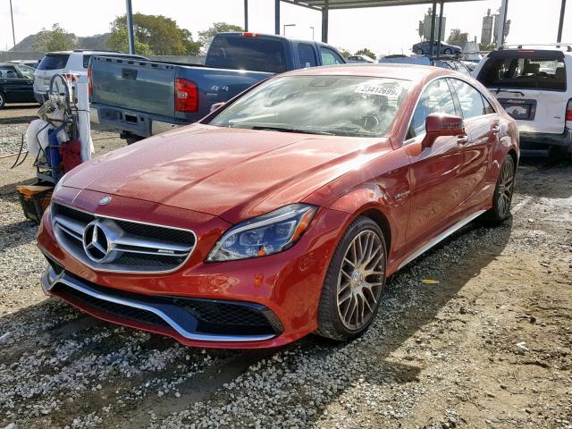 WDDLJ7GB6FA156434 - 2015 MERCEDES-BENZ CLS 63 AMG RED photo 2