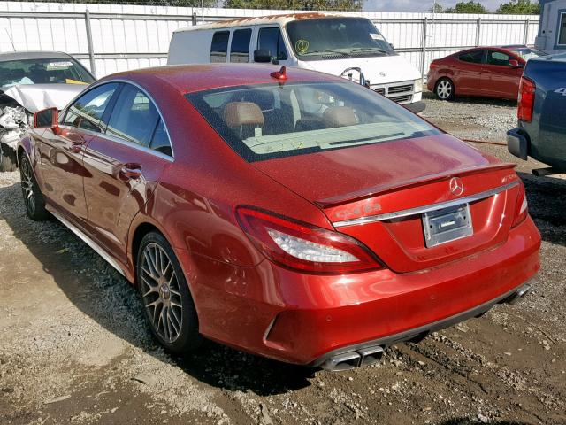 WDDLJ7GB6FA156434 - 2015 MERCEDES-BENZ CLS 63 AMG RED photo 3