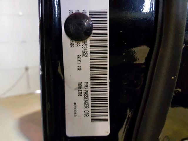 2B3KA33V39H534652 - 2009 DODGE CHARGER SX BLACK photo 10