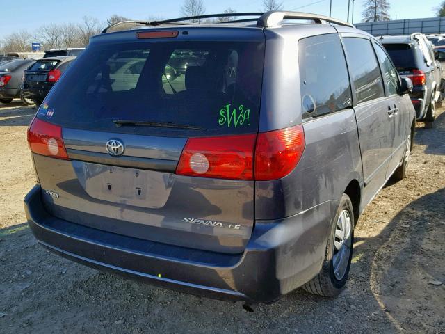 5TDZK23C38S141088 - 2008 TOYOTA SIENNA CE GRAY photo 4