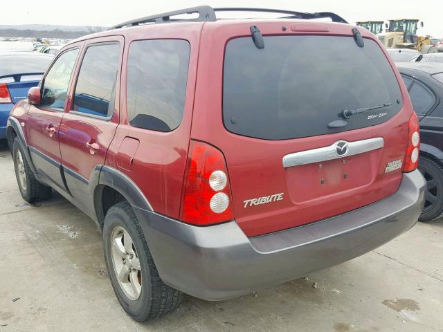 4F2YZ04196KM32434 - 2006 MAZDA TRIBUTE S BURGUNDY photo 3