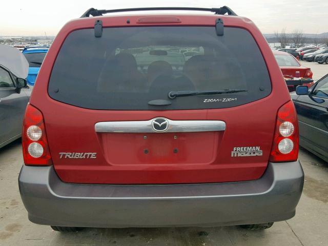 4F2YZ04196KM32434 - 2006 MAZDA TRIBUTE S BURGUNDY photo 9