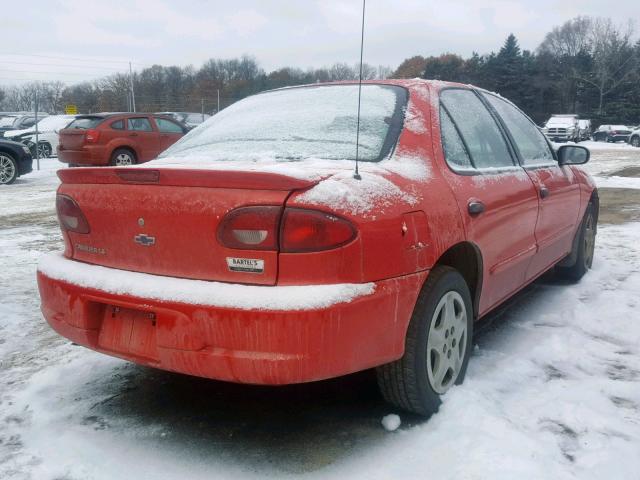 1G1JF52T8Y7106229 - 2000 CHEVROLET CAVALIER L RED photo 4