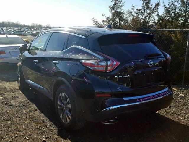 5N1AZ2MH6HN161503 - 2017 NISSAN MURANO S BLACK photo 3