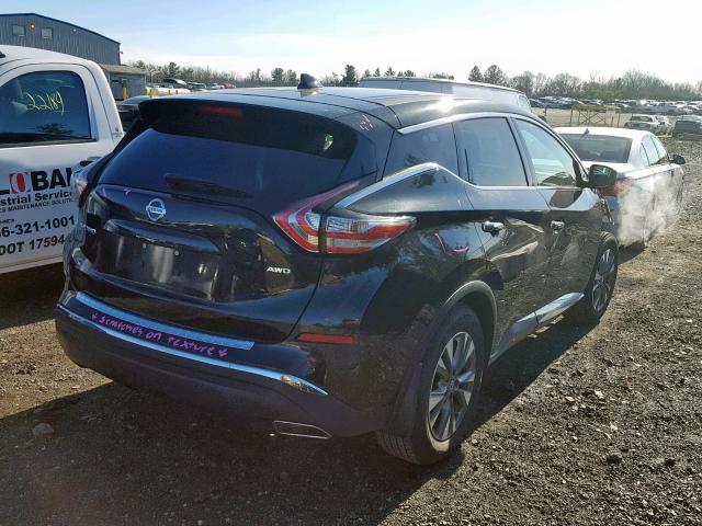 5N1AZ2MH6HN161503 - 2017 NISSAN MURANO S BLACK photo 4