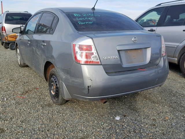 3N1AB61E28L758760 - 2008 NISSAN SENTRA 2.0 GRAY photo 3