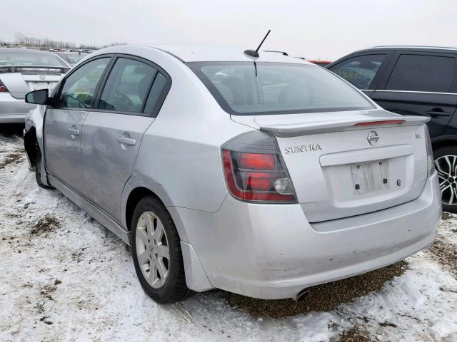 3N1AB6AP1CL638247 - 2012 NISSAN SENTRA 2.0 SILVER photo 3