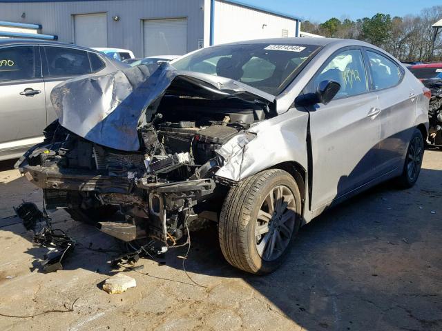 KMHDH4AE7EU117565 - 2014 HYUNDAI ELANTRA SE 银色 照片 2