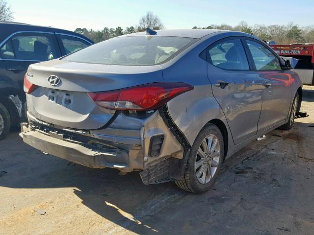 KMHDH4AE7EU117565 - 2014 HYUNDAI ELANTRA SE 银色 照片 4