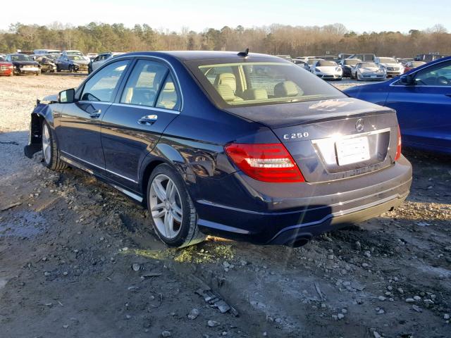 WDDGF4HB1DR271750 - 2013 MERCEDES-BENZ C 250 BLUE photo 3