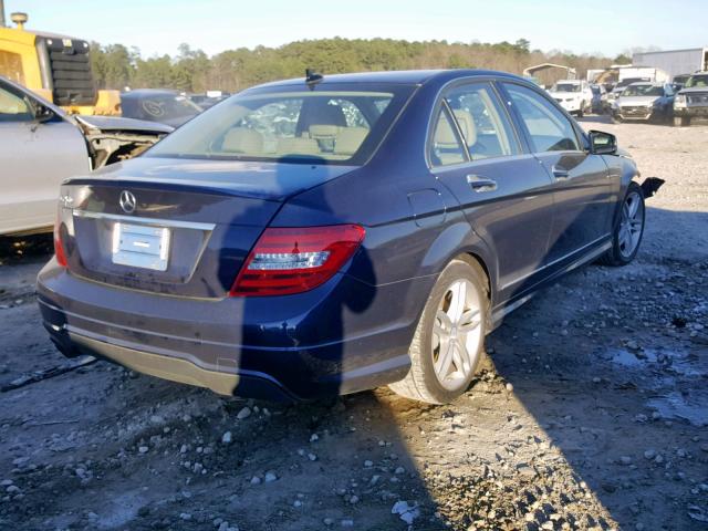 WDDGF4HB1DR271750 - 2013 MERCEDES-BENZ C 250 BLUE photo 4