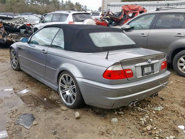 WBSBR93424PK07982 - 2004 BMW M3 SILVER photo 3