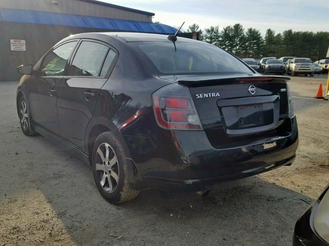 3N1AB6AP7CL658891 - 2012 NISSAN SENTRA 2.0 BLACK photo 3