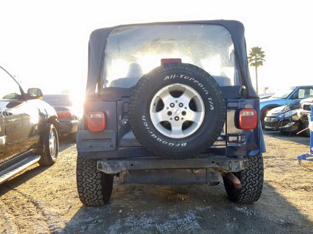 1J4FA29P3YP764182 - 2000 JEEP WRANGLER / BLUE photo 9