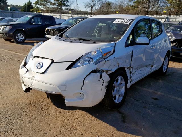 1N4AZ0CP4FC327727 - 2015 NISSAN LEAF S WHITE photo 2