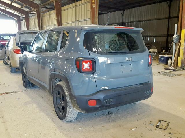 ZACCJAAB9HPG13031 - 2017 JEEP RENEGADE S GRAY photo 3