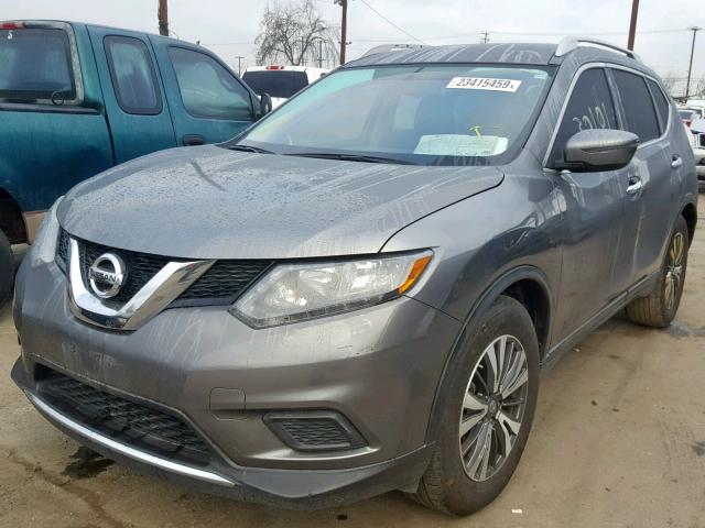 KNMAT2MT6GP595319 - 2016 NISSAN ROGUE S GRAY photo 2