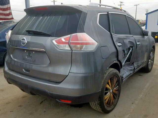 KNMAT2MT6GP595319 - 2016 NISSAN ROGUE S GRAY photo 4