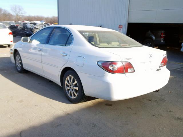 JTHBA30G645037873 - 2004 LEXUS ES 330 WHITE photo 3