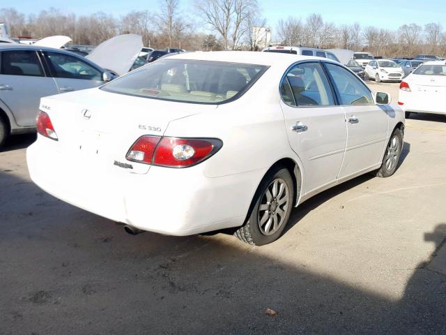 JTHBA30G645037873 - 2004 LEXUS ES 330 WHITE photo 4